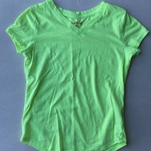 Cat & Jack Neon Yellow Short Sleeve T-shirt Sz M